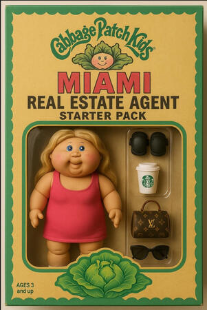 Cabbage Patch-style meme dolls AI faces, soft features Somehow cute, somehow cursed